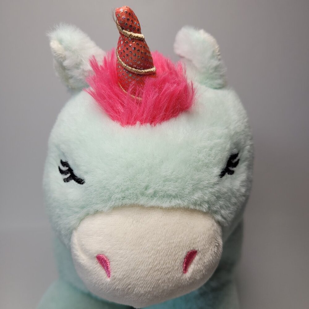 Kellytoy Unicorn Plush Stuffed Animal Mint Green Glitter Horn Whimsical Fantasy - Picture 7 of 9